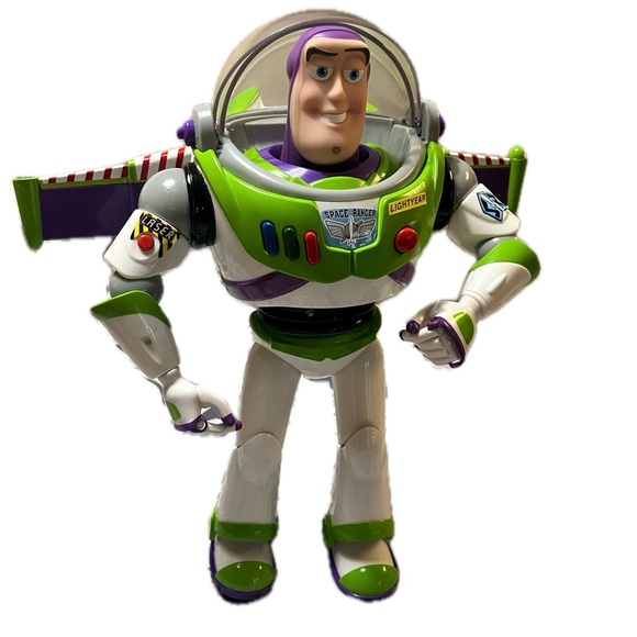 Buzz Lightyear Action Figure - Green and White, came out in 1995. - Picture 1 of 6